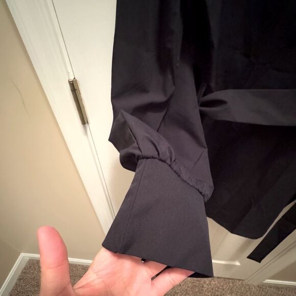 SHEIN Never Been Worn Lapel Neck Double Button Belted Trench Coat S Navy Blue - Picture 12 of 14